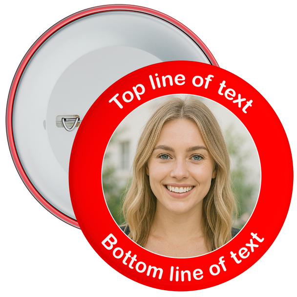 Red Bordered Photo Badge 1