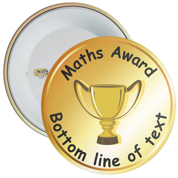 Pack of 20 School Customisable Maths Award Badge 6