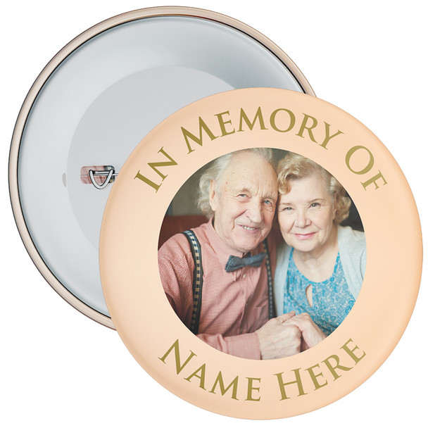 In Memory Of Photo Badge (gold)