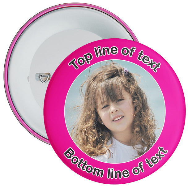 Pink Bordered Photo Badge