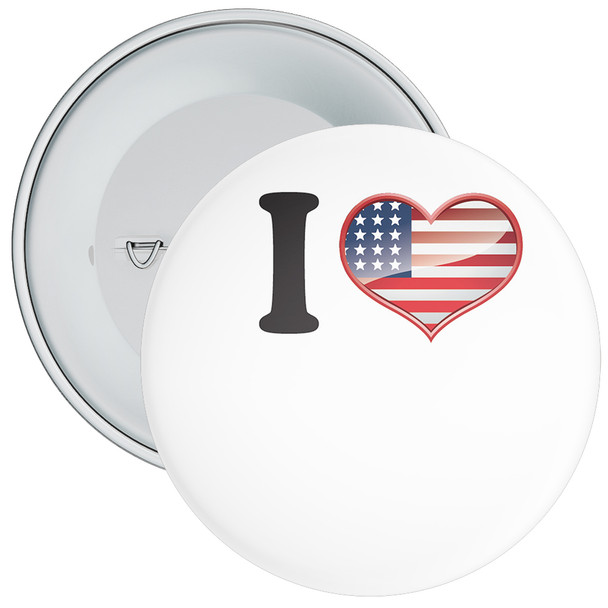 Custom USA Styled I Love Badge