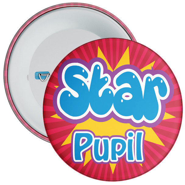 Pack of 20 School Red Star Pupil Badge