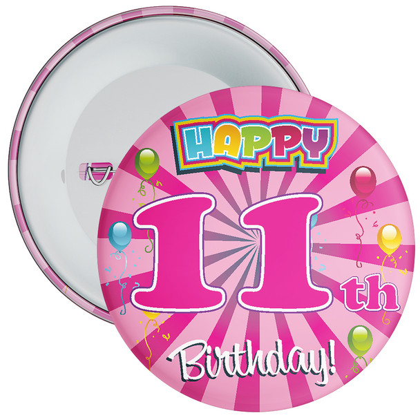 Pink Rays 11th Birthday Badge