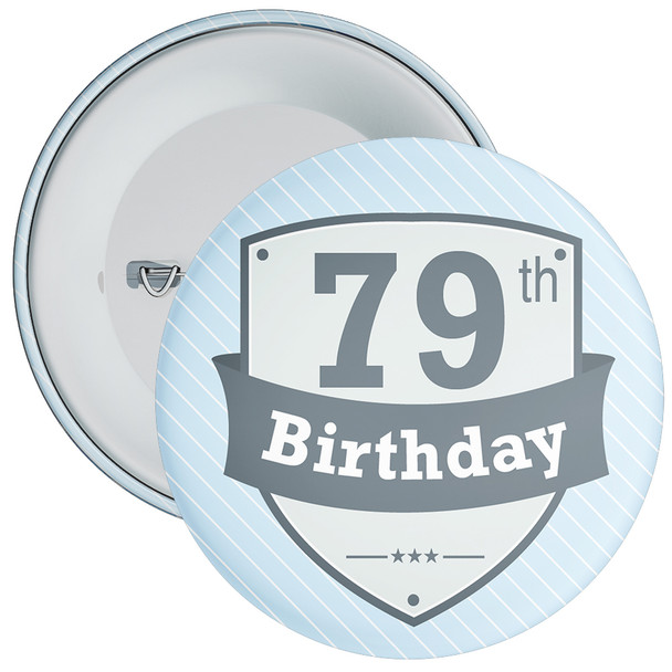 Vintage Retro 79th Birthday Badge