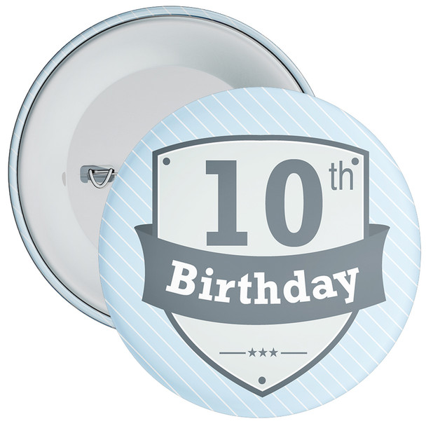 Vintage Retro 10th Birthday Badge