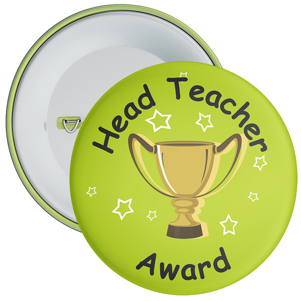 Pack of 20 School Green Head Teacher Award Badge