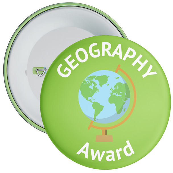 Pack of 20 School Green Geography Award badge