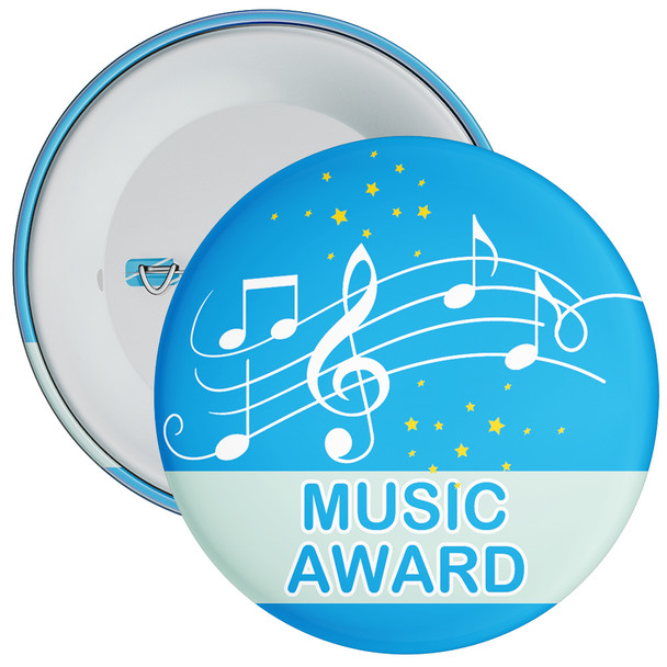 Pack of 20 School Blue Music Award Badge 2