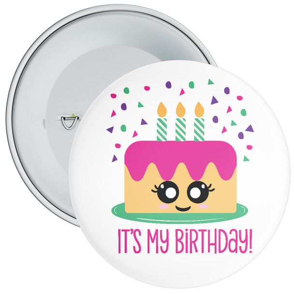 It's My Birthday with Cake Badge