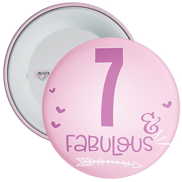 7 & Fabulous Birthday Badge