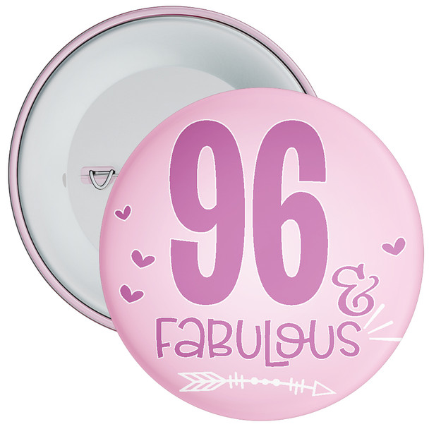 96 & Fabulous Birthday Badge