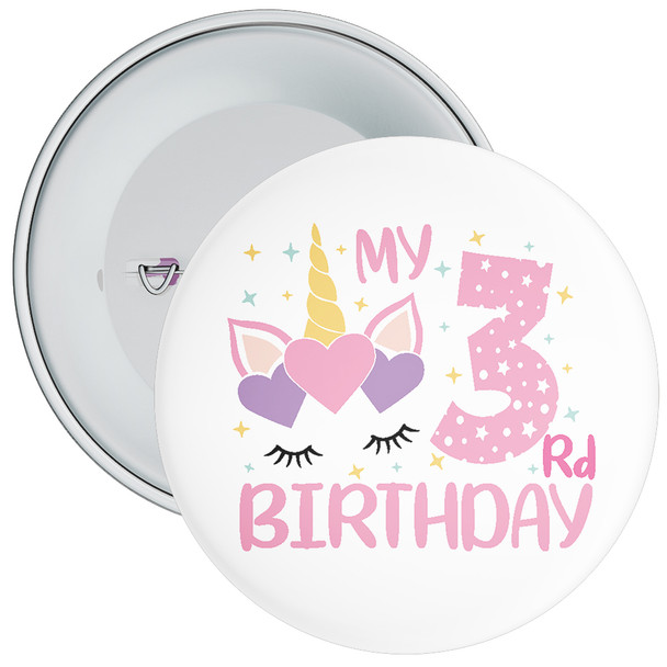 My 3rd Unicorn Birthday Badge