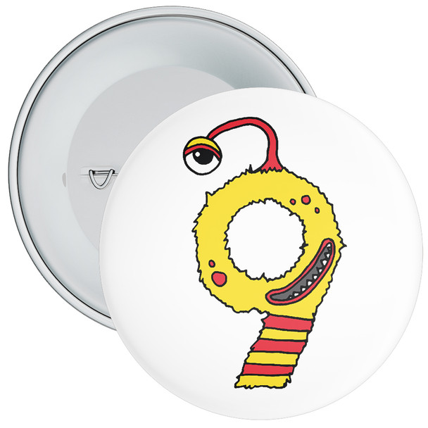 Monster 9th Birthday Badge - Age 9 Badge - Boy