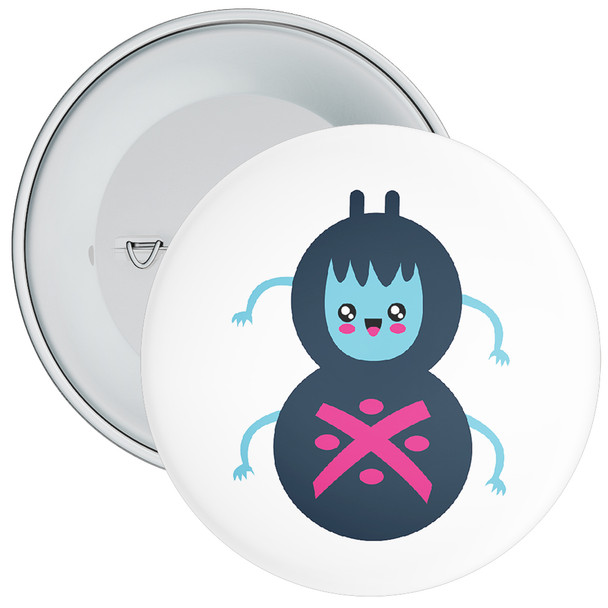Monster Character 8th Birthday Badge - Age 8 Badge - Boy