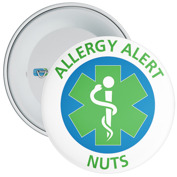 Nut Allergy Alert Badge - 5 Sizes