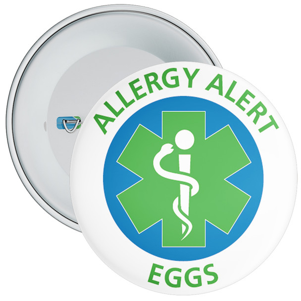 Eggs Allergy Alert Badge - 5 Sizes
