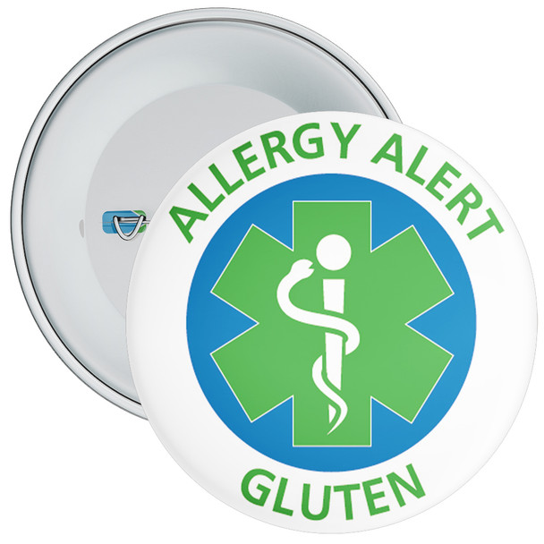 Gluten Allergy Alert Badge - 5 Sizes