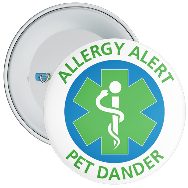 Pet Dander Allergy Alert Badge - 5 Sizes