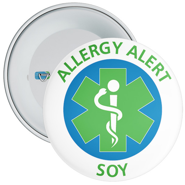 Soy Allergy Alert Badge - 5 Sizes