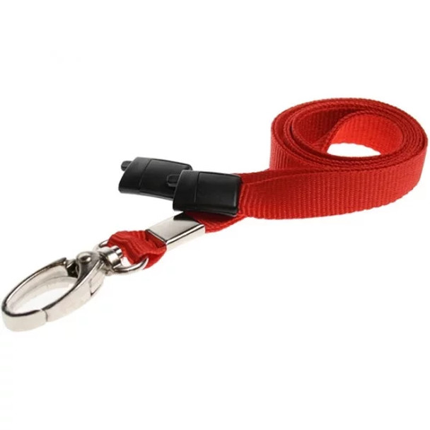 Red Breakaway Lanyard with Lobster Clip