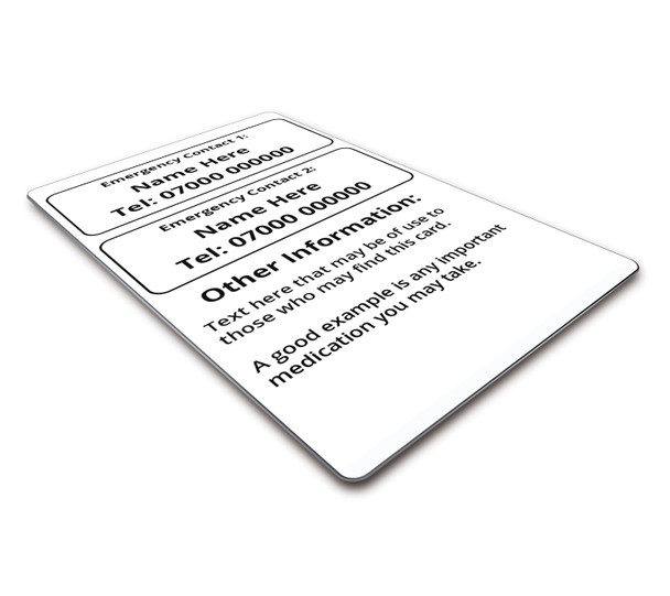 Latex Allergy I.C.E. Card