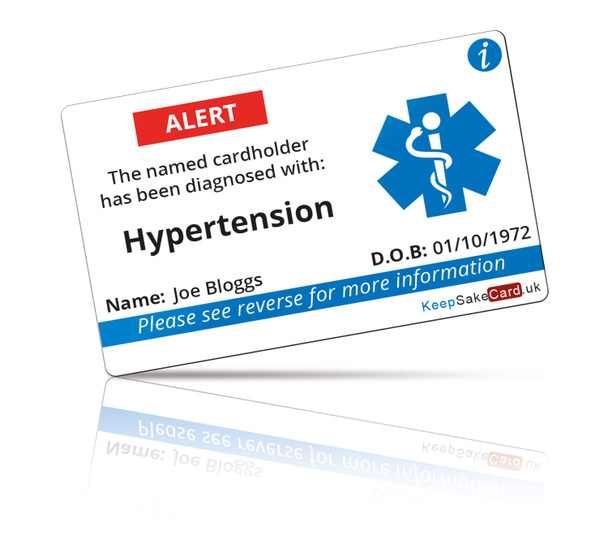 Hypertension Medical I.C.E. Card