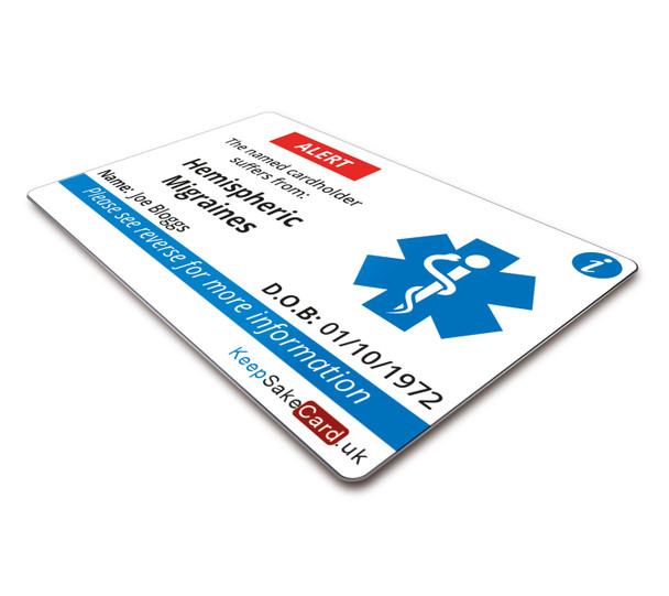 Hemispheric Migraines Medical I.C.E. Card