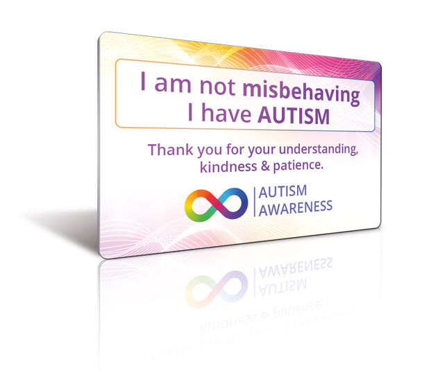  I’m Not Misbehaving Autism Card with Card Holder and Lanyard