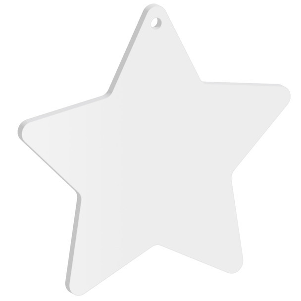 100mm Wide Star Acrylic Blank - Curved Edges