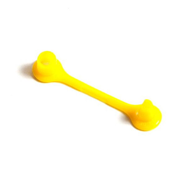 34mm Yellow Plastic Click Connector Keyring Link