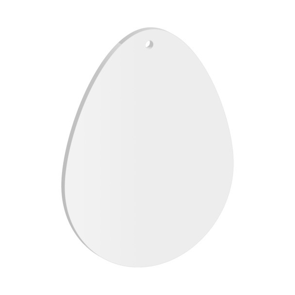 100mm High Egg Shape Acrylic Blank