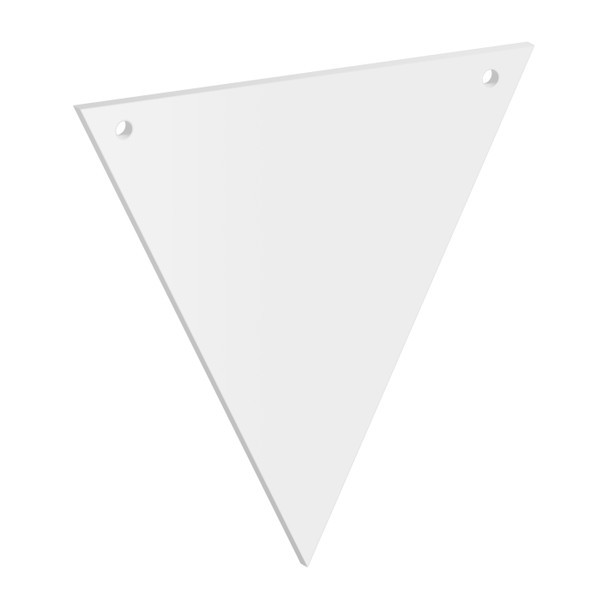 60mm Wide Bunting Triangle Shape Acrylic Blank