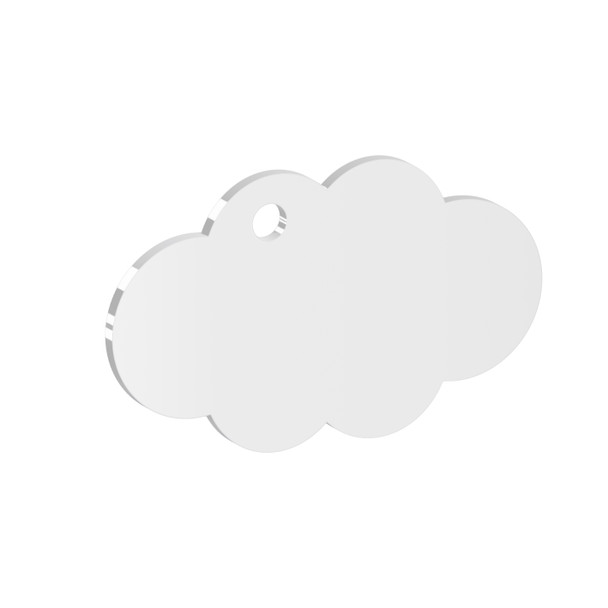 Pack of 30mm Cloud Acrylic Blank