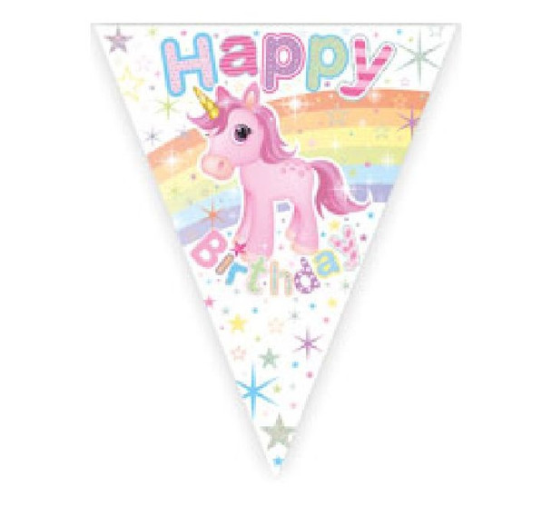 Happy Birthday Unicorn Rainbow Party Bunting