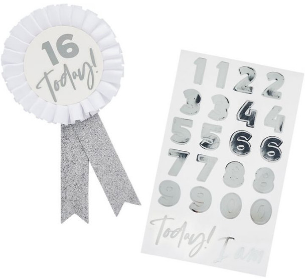 Silver Milestone Birthday Badge - Create Your Own
