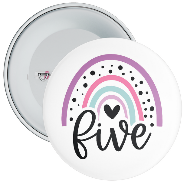 Rainbow 5th Birthday Badge