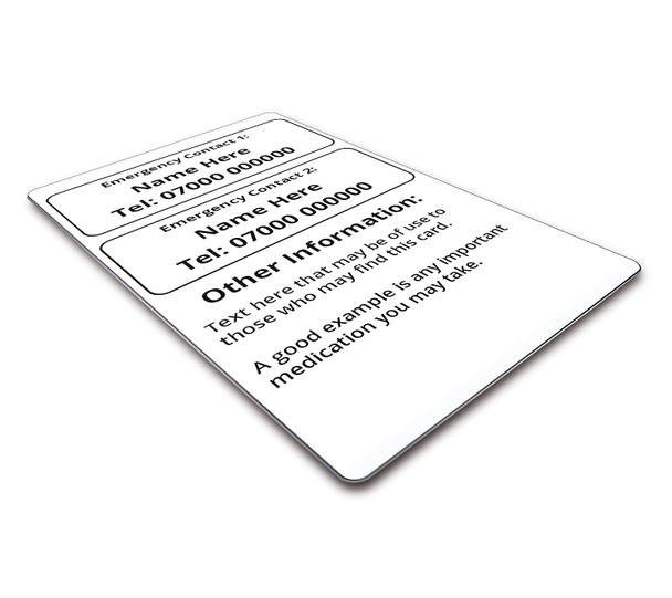 Carers Card - Medical I.C.E. Card