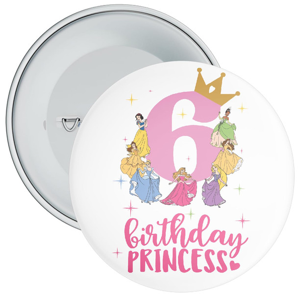 6th Birthday Princess Badge