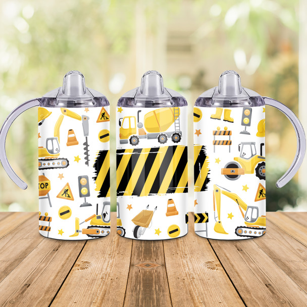 Construction Themed Sippy Cup - 12oz Sippy Cup