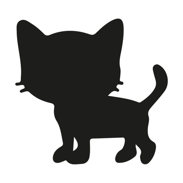 100mm Walking Cat Silhouette Acrylic Blank.