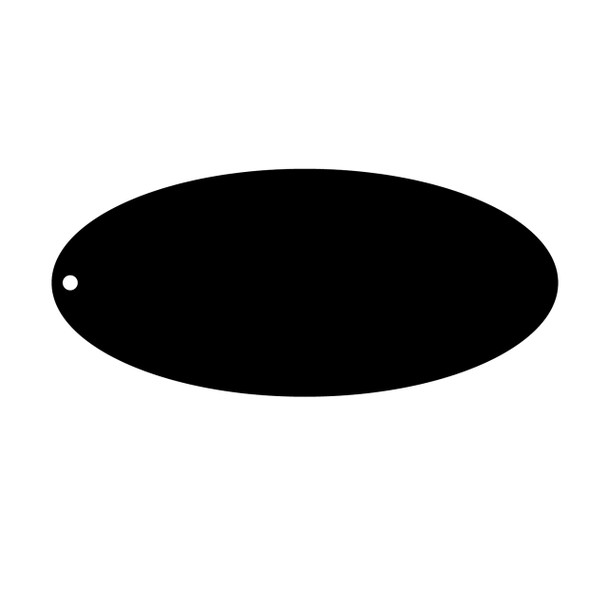 100mm Oval Acrylic Blank Side Hole