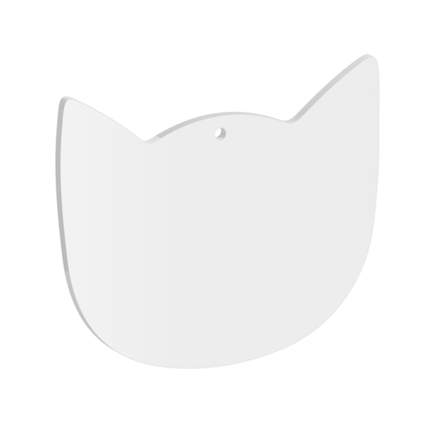 Pack of 6 - Cat Head Acrylic Keyring Blank (style 1)