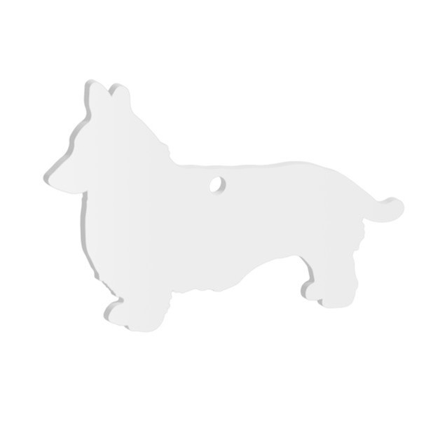 Dorgi Dog Acrylic Keyring Blank - Pack of 6