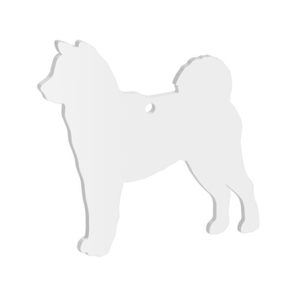Akita Dog Acrylic Keyring Blank - Pack of 6
