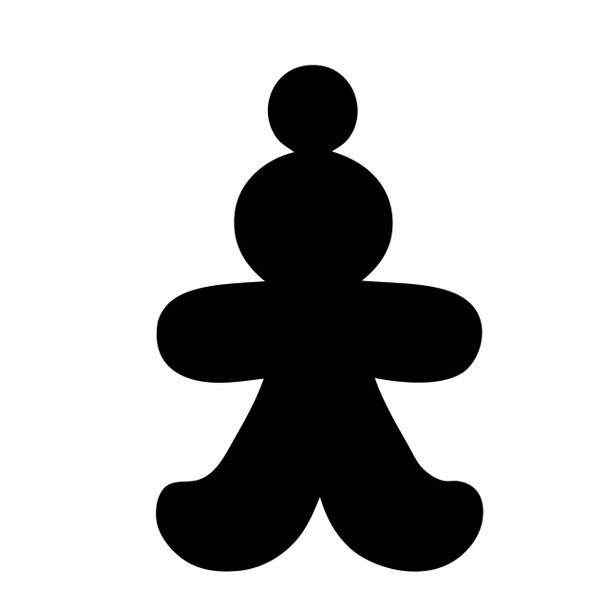 Pack of 4 - 100mm Christmas Gingerbread Man Acrylic Blank