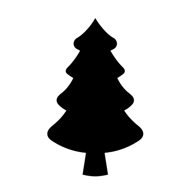 Pack of 4 - 100mm High Christmas Tree Acrylic Blank