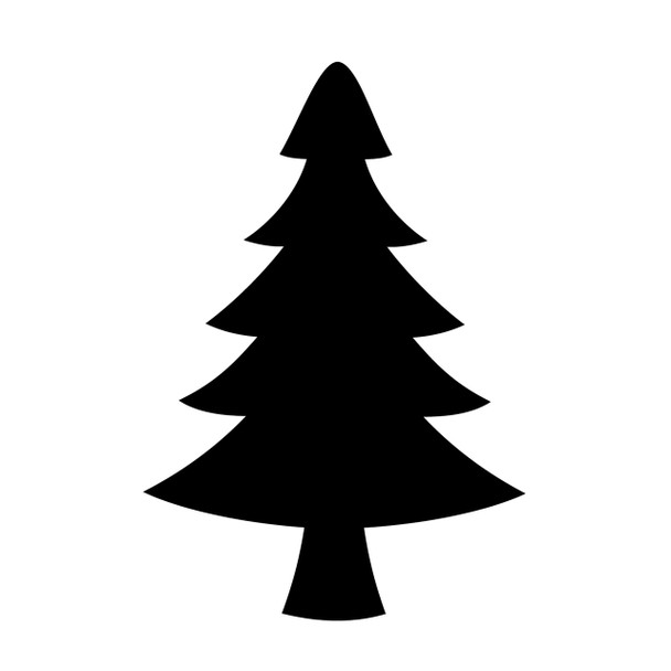 Pack of 4 - 100mm High Pointy Christmas Tree Acrylic Blank