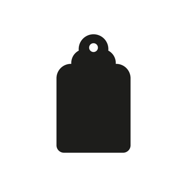 Pack of 6 - Curvy Tag Acrylic Keyring Blank