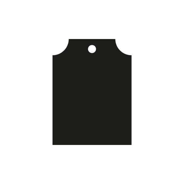 Pack of 6 - Inverted Corner Regtangle Acrylic Keyring Blank