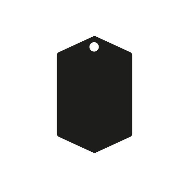 Pack of 6 - Geometric Tag Acrylic Keyring Blank